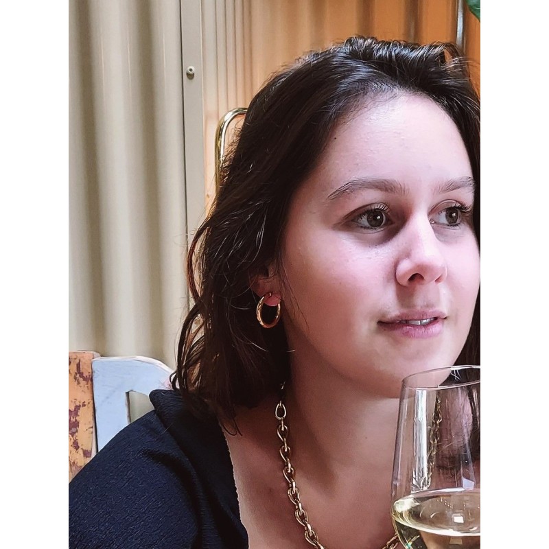 Traveller Ohrclip - Creolen - 22kt vergoldet - Foldfarbe - 25 mm