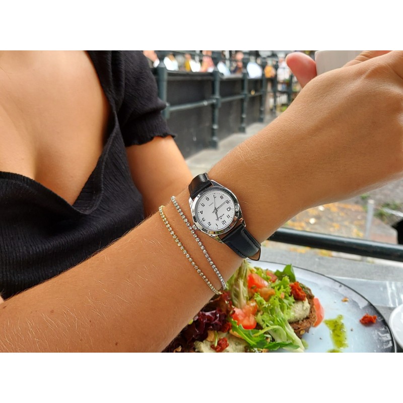 Traveller Arbnand - Tennisarmband - Silberfarben - Kristalle - Platiniert - 18-20,5cm