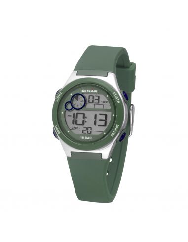 Sinar Armbanduhr - Wasserdicht - Digital - Verstellbar (13.5-19 cm) - Grün - XF 68-3