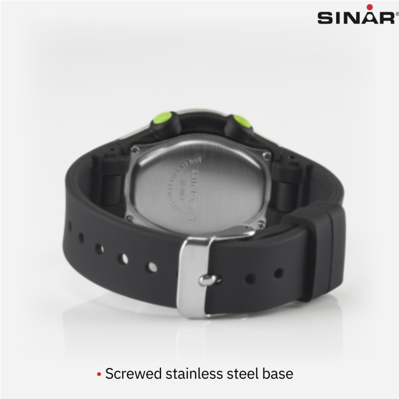 Sinar Watch - Digital - Black / Silver - 10 Bar - Adjustable Strap 13.5-19 cm