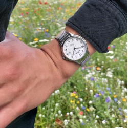 ATRIUM Herren Armbanduhr Zugband Edelstahl Silberfarben - A12-50