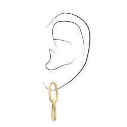 Traveller Oorhangers - Verguld - Mat - Schakels - Edelstaal - 30 x 7 mm - 181254