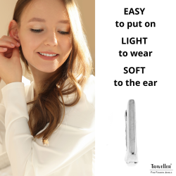 Traveller Hoop Earrings - Stainless Steel - Silver Coloured - Rectangle - 12 mm - 181251