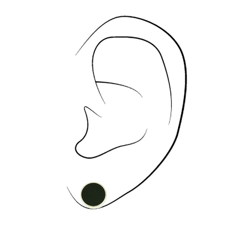 Traveller Ohrstecker - Herren - Edelstahl - Schwarz - Glanz - Ø 8mm - 181249