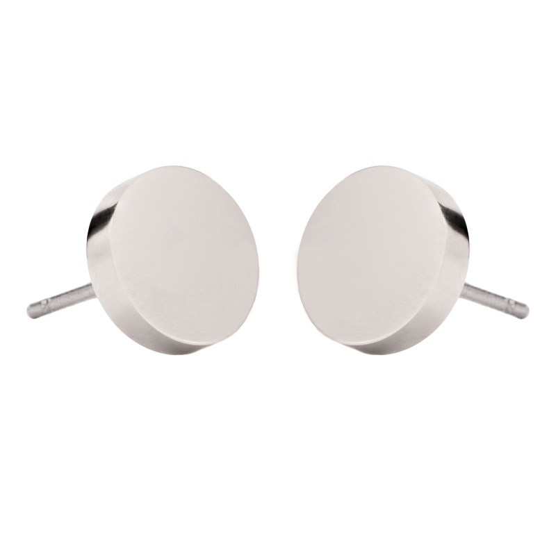 Traveller Oorbellen - Heren - Edelstaal - Glanzend - Ø 8mm - Zilverkleurig - 181248