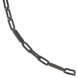 Traveller Necklace - Men - Matt Black Stainless Steel - 55cm long - 181244