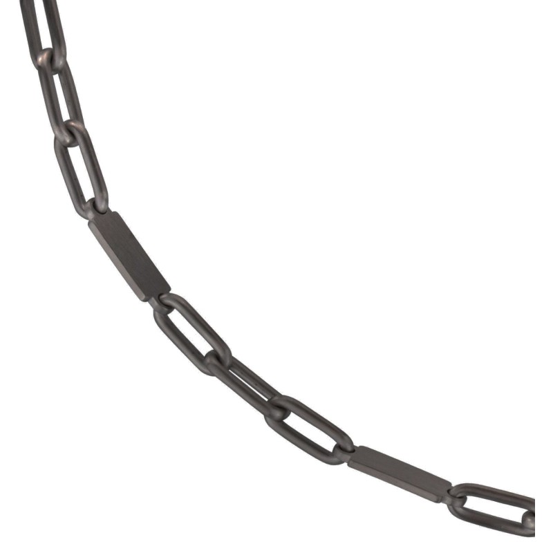 Traveller Collier - Herren - Kette Man - Matt Schwarz Edelstahl - 55cm lang