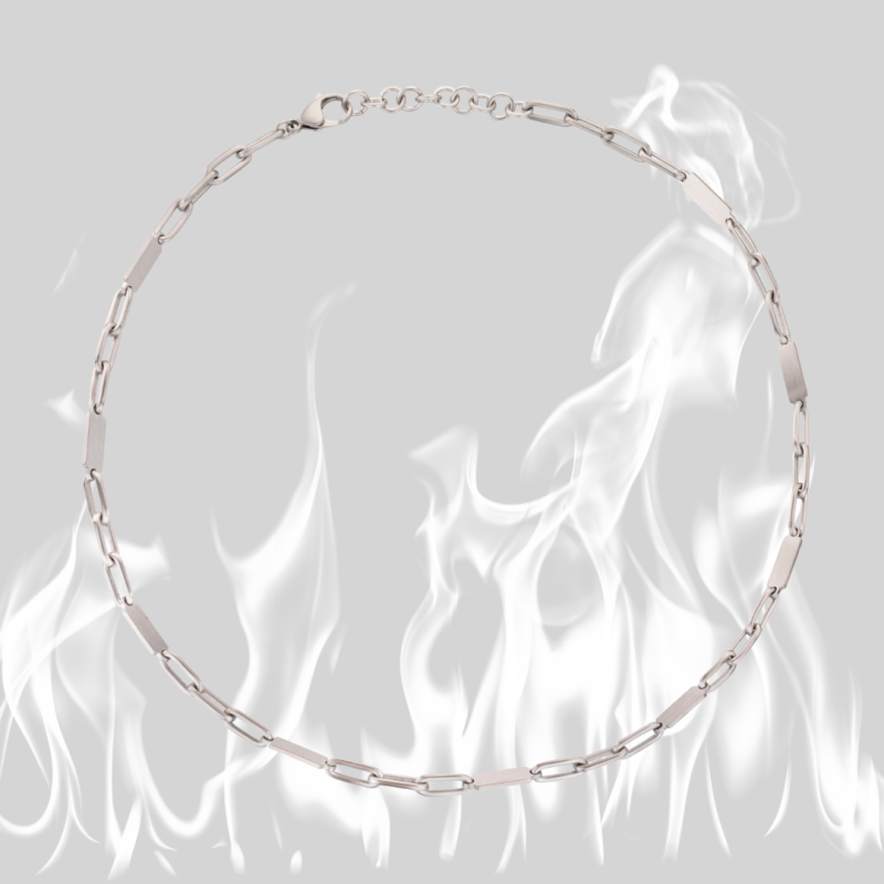 Traveller Collier - Herren - Kette Man - Matt Edelstahl - 55cm lang