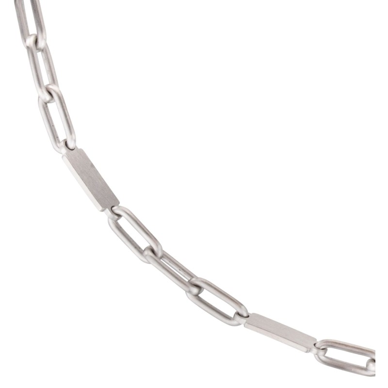 Traveller Ketting - Heren - Kettign Man - Mat Edelstaal - 55cm lang
