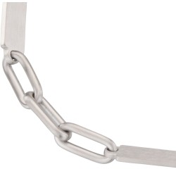 Traveller Armband Heren - Edelstaal - Zilverkleurig - Mat - Schakels - Geopend en Gesloten - 22cm