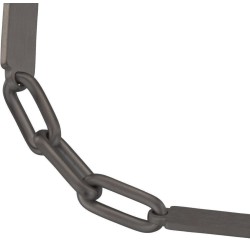 Traveller Armband Heren - Edelstaal - Zwart - Mat - Schakels - Geopend en Gesloten - 22 cm - 181245