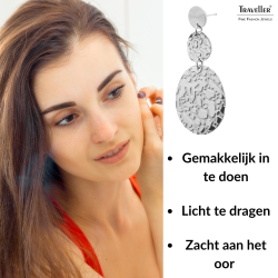 Traveller Oorhangers - Zilverkleurig - Ovaal - Edelstaal - 45 x 25 mm - 181241 Traveller Oorhangers - Zilverkleurig - Ovaal - Edelstaal - 45 x 25 mm - 181241