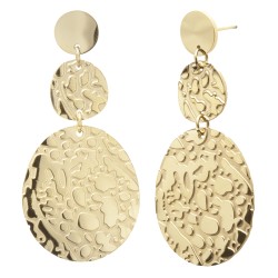 Traveller Oorhangers - Verguld - Ovaal - Edelstaal - 45 x 25 mm - 181240