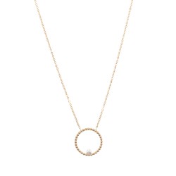 Traveller Necklace - Stainless Steel - Rosé Gold Plated - Freshwater Pearl - 4mm - Pendant 25 mm - 45+5cm - 181237