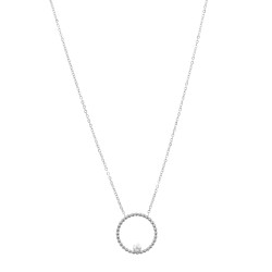 Traveller Necklace - Stainless Steel - Silver Coloured - Freshwater Pearl - 4 mm - Pendant 25 mm - 45+5 cm - 181236