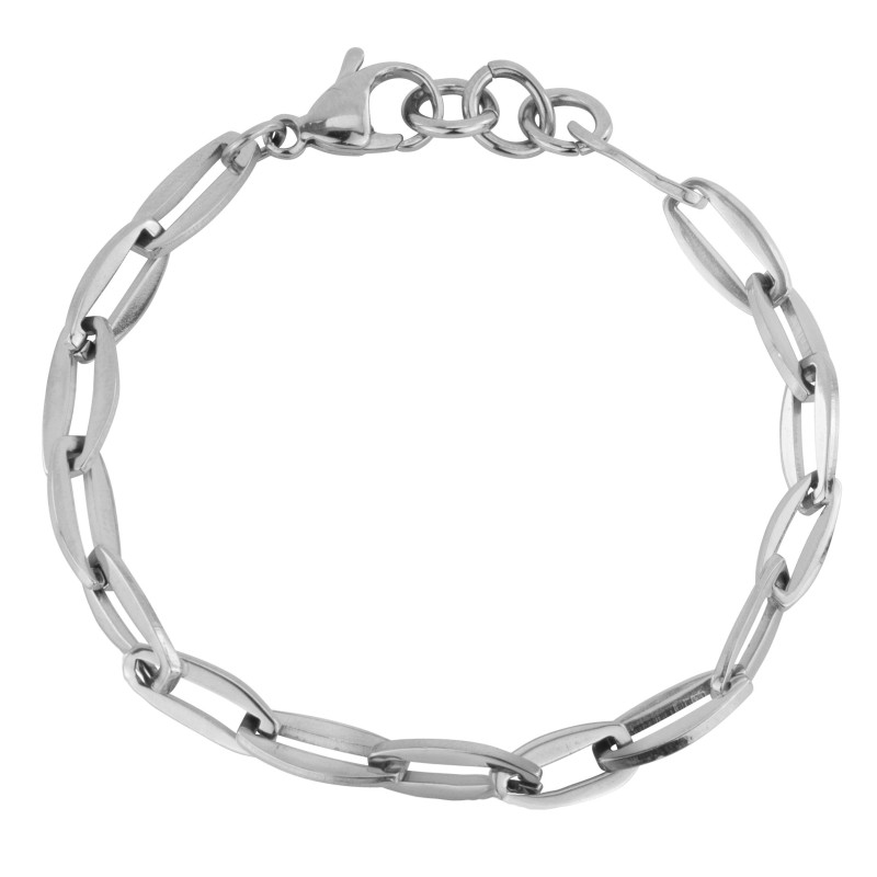 Traveller Armband Dames - Edelstaal - Zilverkeurig - Schakels - 20 cm - 181224