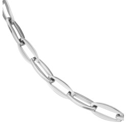 Traveller Dames Ketting - Edelstaal - Zilverkleurig - Schakels - 6 mm - 45 cm lang