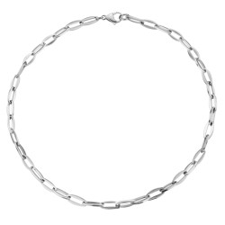 Traveller Ketting - Edelstaal - Zilverkleurig - Schakels - 45 cm - 181223