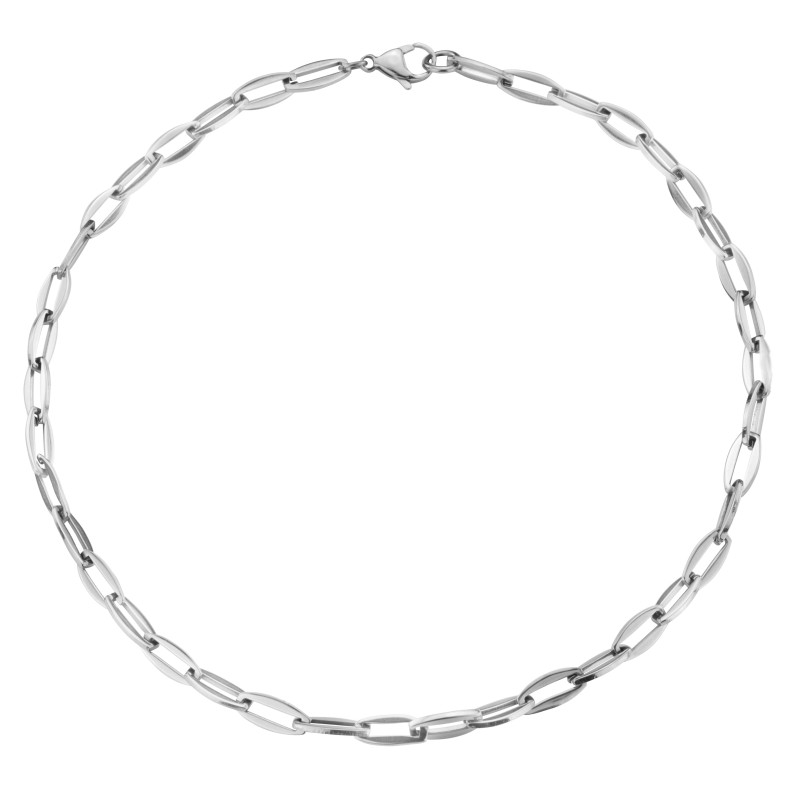 Traveller Necklace - Stainles Steel - Silver Coloured - Links 45 cm - 181223