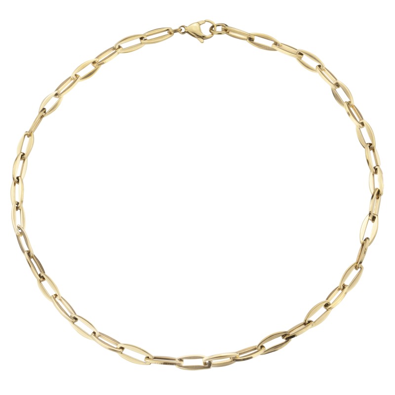 Traveller Ketting - Edelstaal - Verguld - Schakels - 45 cm - 181221