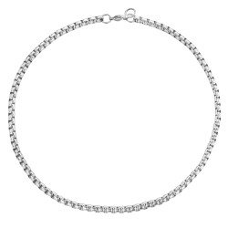 Traveller Ketting - Edelstaal - Zilverkleurig - Compacte Schakels - 46 cm - 181219