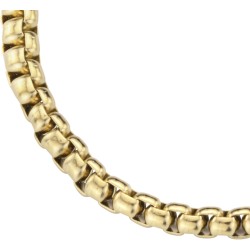 Traveller Bracelet - Stainless Steel - Gold Plated - Compact Links - 21 cm