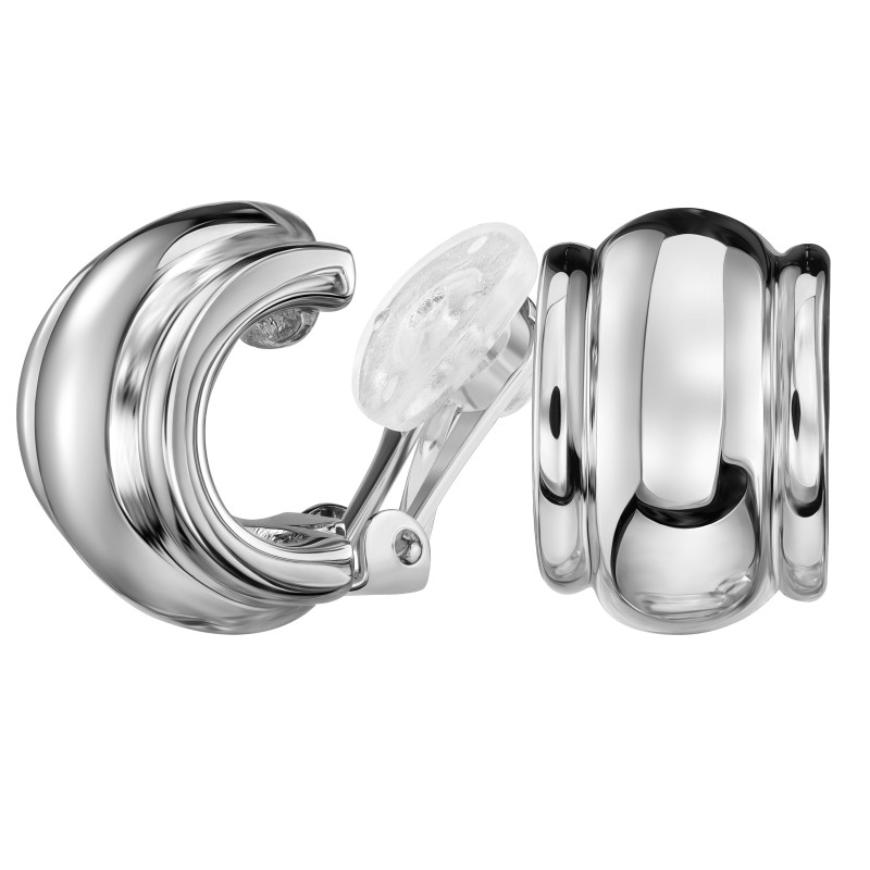 Traveller Ohrclip - Silberfarben - 15 x 10 mm - Platiniert - 157609