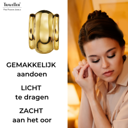 Traveller Clip Oorbellen - 22kt Verguld - 15 x 10 mm - 157608