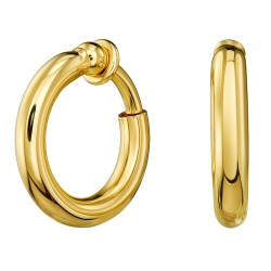 Traveller Clip Oorbellen - Oorringen - Goudkleurig - 18 mm - Verguld 22kt