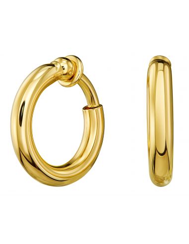 Traveller Clip-on Earring - Hoop - 18 mm - 22ct Gold plated - 157599