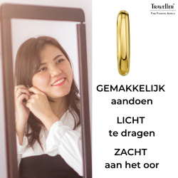 Traveller Clip Oorbellen - Oorringen - Goudkleurig - 18 mm - Verguld 22kt - 157599