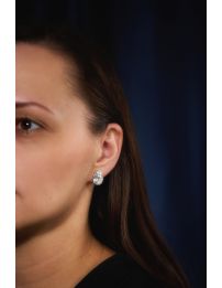 Traveller Clip-on Earrings - Silver Coloured - Crystals - Teardrop - Platinum Plated - 15x11 mm