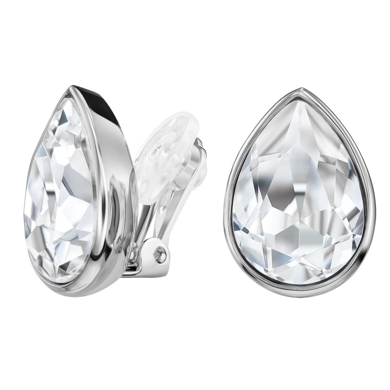 Traveller Ohrclips - Silberfarben - Kristalle - Tropfen - Platiniert - 15 x 11 mm - 157655
