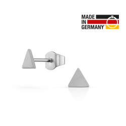Traveller Ohrringe - Herren - Made in Germany - Edelstahl - Dreieck 5 mm - Silberfarbe - Nachhaltig