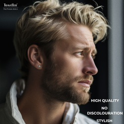 Traveller Stud Earrings - Men's - Made in Germany - Stainless steel - Triangle - Sustainable - 5 mm - 171011