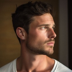 Traveller Oorbellen - Heren - Made in Germany - Edelstaal - Rond 4 mm - Zilverkleurig - Duurzaam - 171010