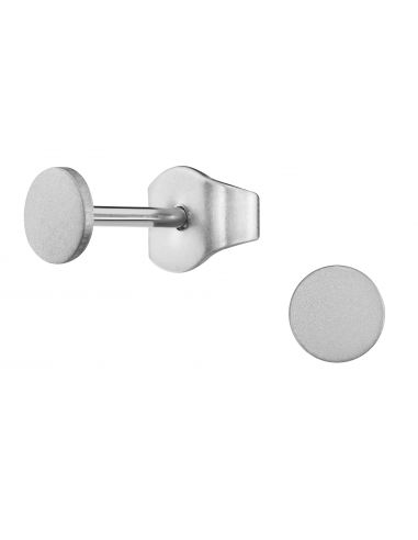 Traveller Stud Earrings - Men's - Made in Germany - Stainless Steel - Round - Sustainable - 4 mm - 171010