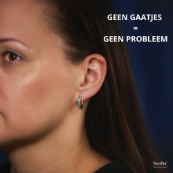 Traveller Clip Oorbellen - Oorringen - Zilverkleurig - 18 mm - Geplatineerd - 157600