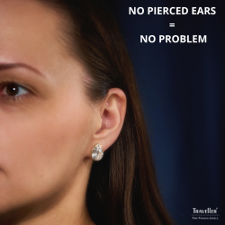 Traveller Clip-on Earrings - 22ct Gold Plated - Crystals - Teardrop - 15x11 mm - 157654 Traveller Clip-on Earrings - 22ct Gold Plated - Crystals - Teardrop - 15x11 mm - 157654