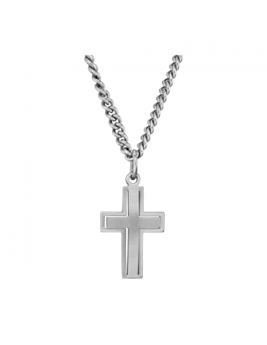 Traveller Cross with chain - Men's - Made in Germany - Stainless steel - Cross - Sustainable - 50 cm - 171006