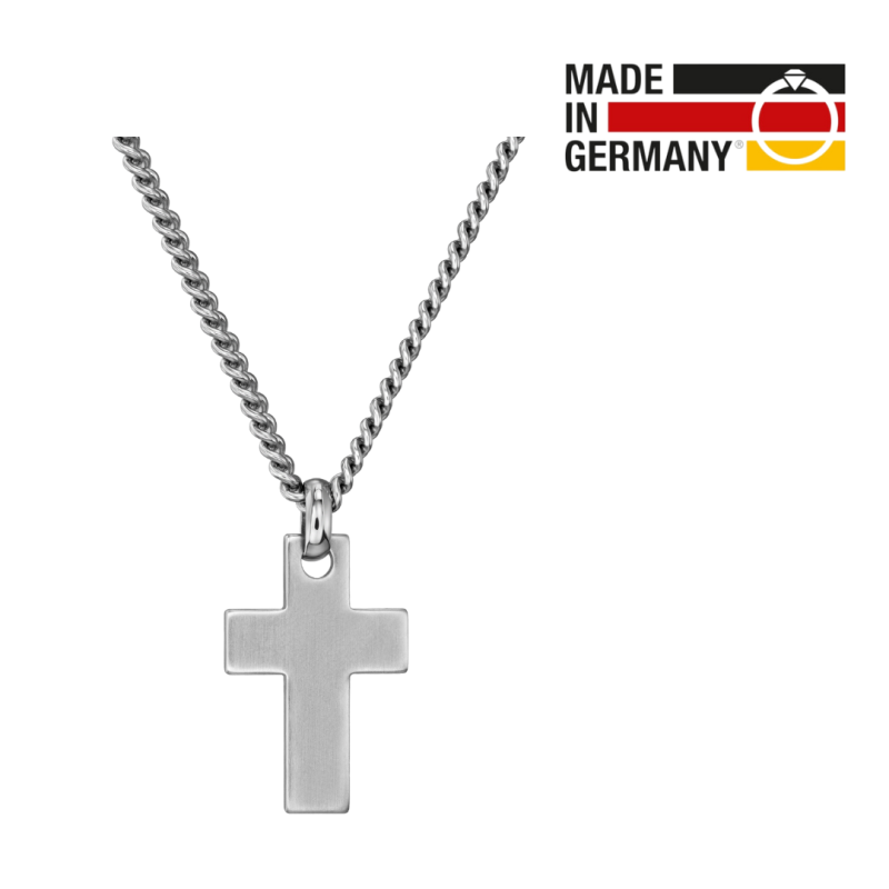 Traveller Kreuz Kette - Herren - Kette Man - Made in Germany - Edelstahl - 50cm lang