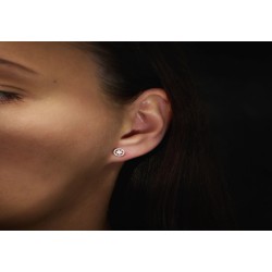 Traveller Oorbellen - Dames - Made in Germany - Zilver - Mat - Peace - ø 6 mm