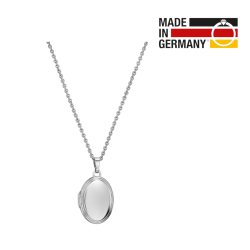 Traveller Foto Medaillon mit Kette - Made in Germany - Silber - Glänzend - Oval 14x18mm - Nachhaltig - 42 cm - 571003 Traveller Foto Medaillon mit Kette - Made in Germany - Silber - Glänzend - Oval 14x18mm - Nachhaltig - 42 cm - 571003