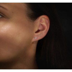 Traveller Ohrringe - Damen - Made in Germany - Silber - Glänzend - Stabförmig 5 mm - Nachhaltig