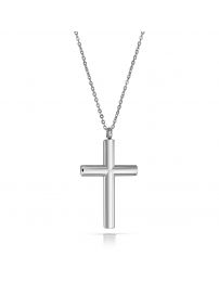 Traveller Kreuz Kette - Herren - Kette Man - Edelstahl - 50+5cm