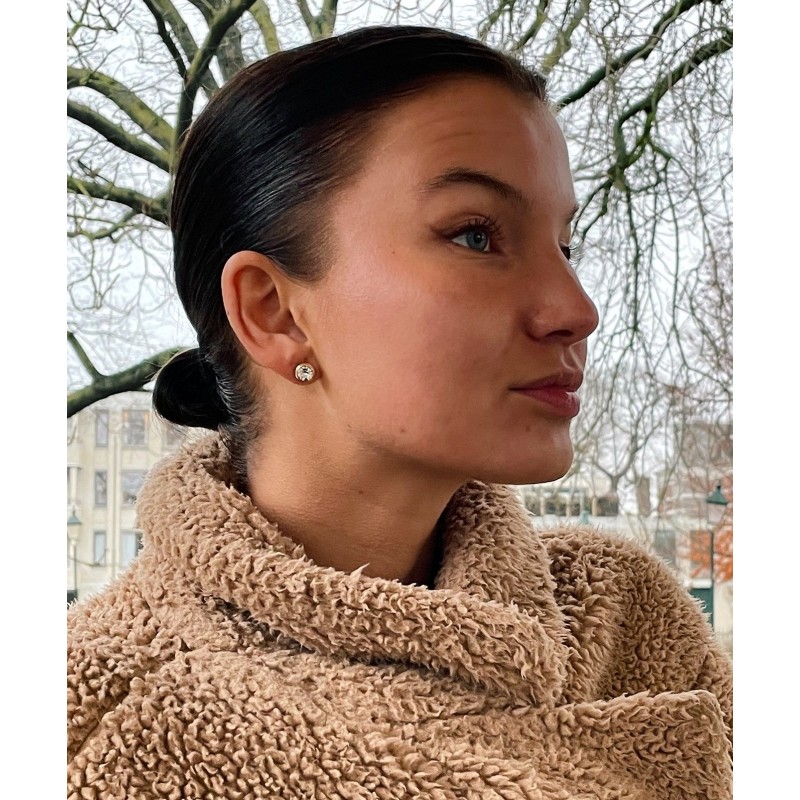 Traveller pierced earring - 22ct gold plated