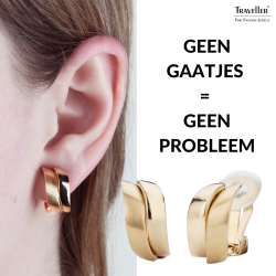 Clip oorbellen goudkleurig van Traveller 22kt Verguld