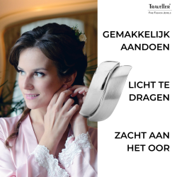 Clip oorbellen zilverkleurig van Traveller Geplatineerd