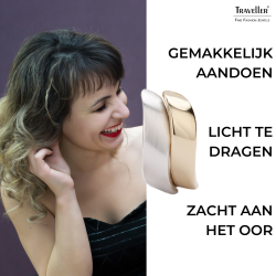 Clip oorbellen goudkleurig en zilverkleurig van Traveller Bicolor