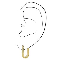 Traveller Hoop Earrings - Stainless Steel - Gold Plated - 17 mm - 181163